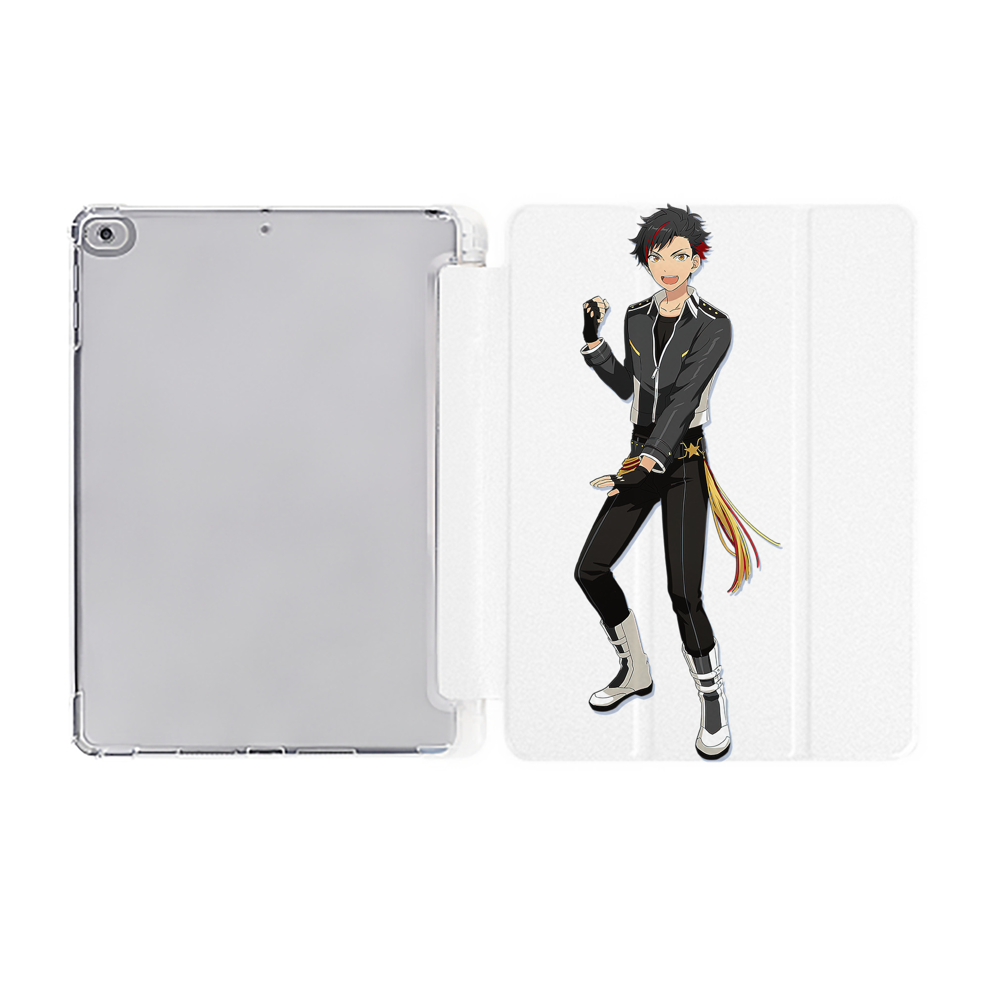 （画像用） あんさんぶるスターズ! Ensemble Stars IPad ケース ペン収納付き 三つ折りスタンド PUレザー×シリコン 対応機種9.5/10.5/10.9インチ